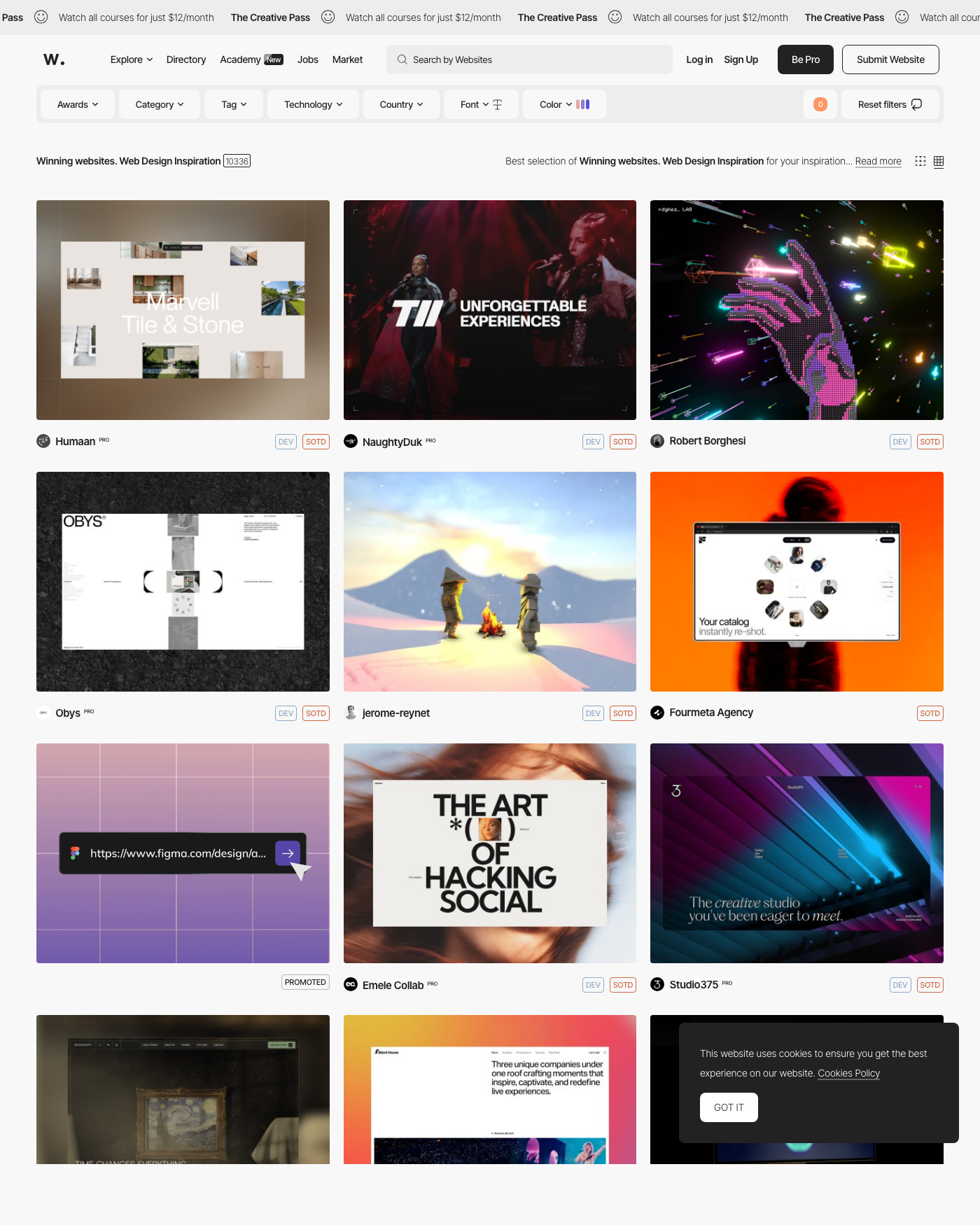 Awwwards websites